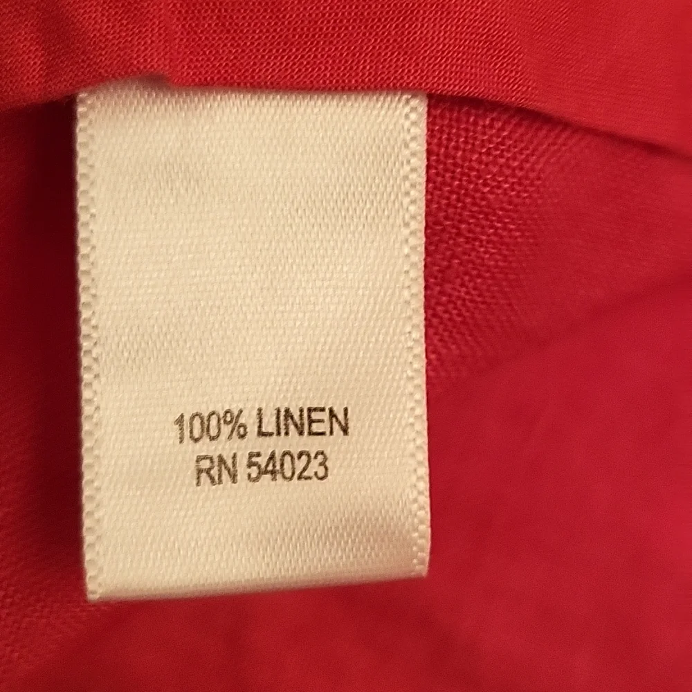 Red linen Banana Republic pants - Picture 6 of 7